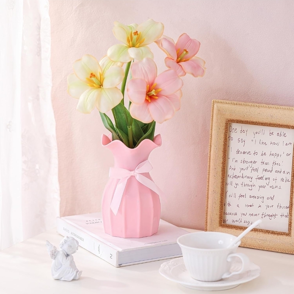 3 Pack Coquette Pink Bow Vase - Picture 3 of 5